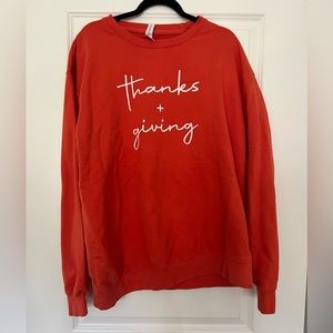 RARE! Orange Spice “Thanks + Giving”  seasonal sweatshirt. XXL.Perfect for fall!